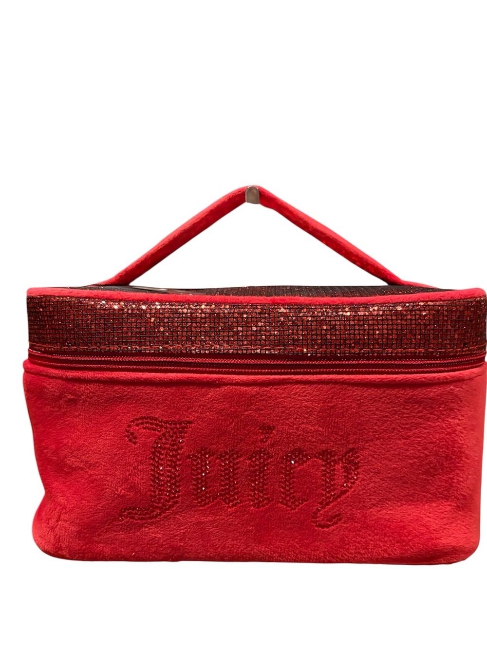 Juicy Couture Red Velvet Crystal-Trim Cosmetic Case